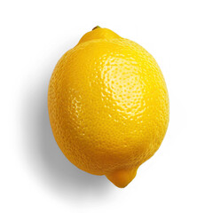 a lemon top view on transparency background PNG
