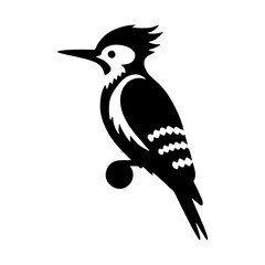 Woodpecker Bird Simple and Clean Logo Icon 