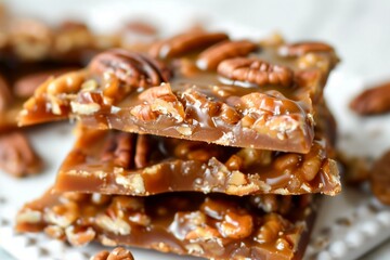 Pecan Brittle Close-Up