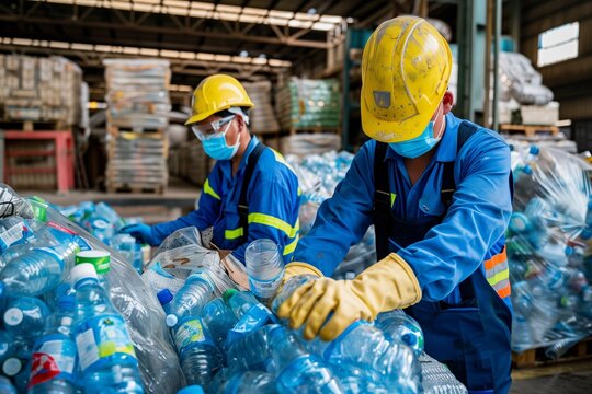 Recycling Teamwork in Action at a facility