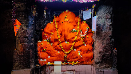 lord Ganesha statue at jogeshwari caves in mumbai in india 