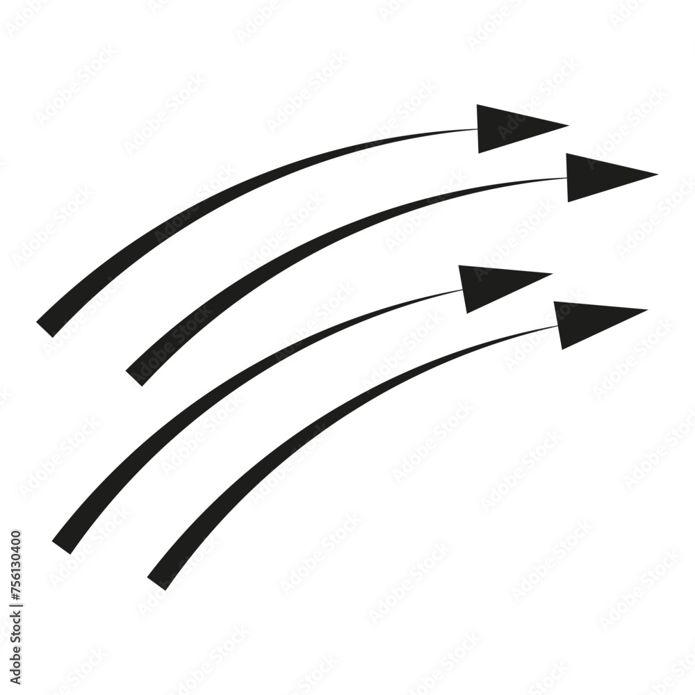 Poster arrows curved direction. motion flow design. dynamic graphic element. vector illustration. eps 10.