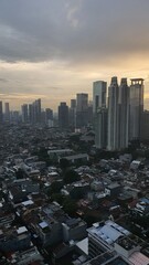 Jakarta, Indonesia – March 4, 2024: A cityscape view of Indonesia capital city Jakarta