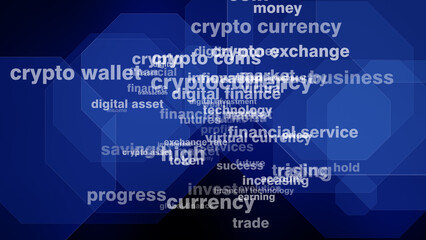 Digital money rise of crypto currencies and their impact on global financial market - obrazy, fototapety, plakaty