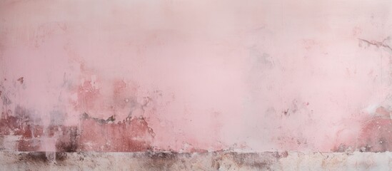 A closeup of a pink wall with various stains in shades of magenta, peach, and cumulus. The walls tints give off a freezing feel, resembling grass on a frosty morning