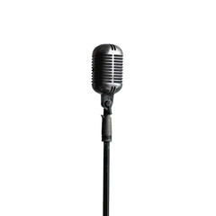 old microphone, simple, clean, on transparency background PNG
