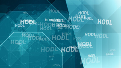 Hold strategy with hodl text background explains cryptocurrency holding in volatile crypto market
