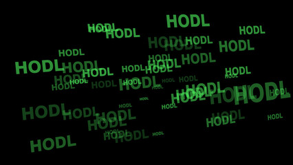 Crypto currency hodl text on black background successful hold strategy for crypto market