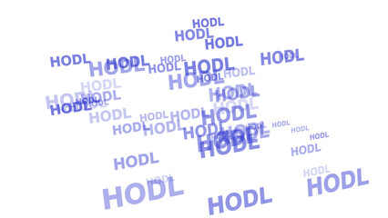 Crypto market hodl text on white background hold strategy for crypto currency holding onto your cryptocurrency in volatile financial market