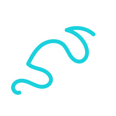 Colourful Squiggly Vector Line