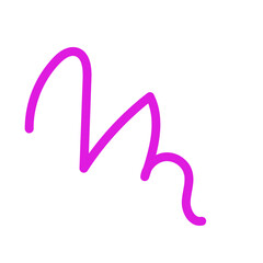 Colourful Squiggly Vector Line