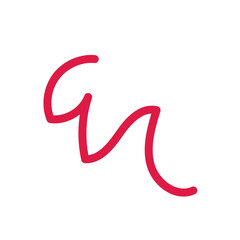 Colourful Squiggly Vector Line