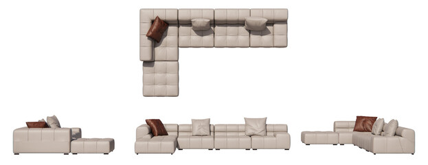 lange block sofa l shape