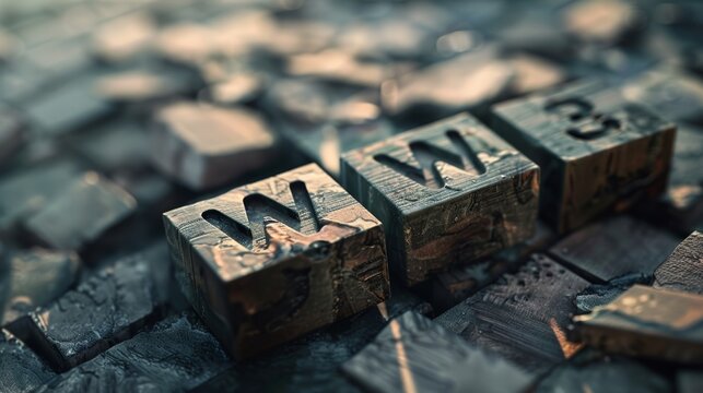 The letters WW3 on blocks a representation of historical significance and the weight of warfare