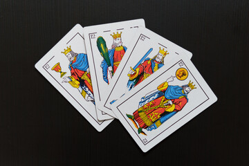 the kings of a Spanish deck of cards