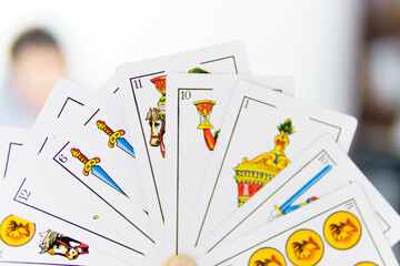 a deck of Spanish cards