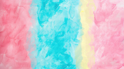 Obraz premium Turquoise, pink and lemon chiffon abstract watercolor background for graphic design, banner and template. Multicolor watercolor texture