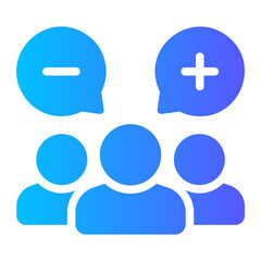 Fototapeta premium opinion gradient icon