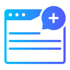 Fototapeta premium webpage gradient icon