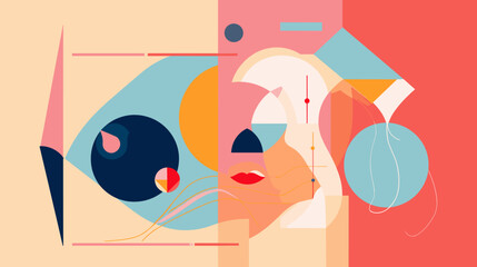 Flat vector illustration of a geometric pattern.