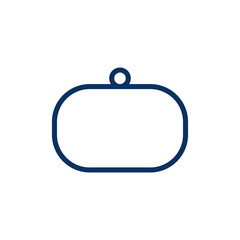Obraz premium Evening PM Bag Icon. Vector Isolated Line Art Illustration with Editable Stroke of Women's Evening Stylish Handbag Clutch Fashion Accessory in Modern Casual Minimal Design.