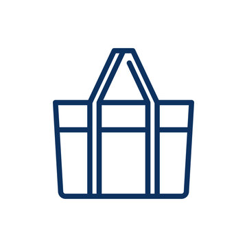 recommend clip art: Tote Bag Icon. Vector Isolated Line Art Illustration with Editable Stroke of Women's Shopper Tote. Shoulder Bag Accessory.