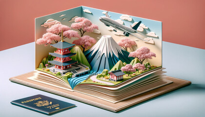  Magical Mount Fuji Pop-Up from Cherry Blossom Book