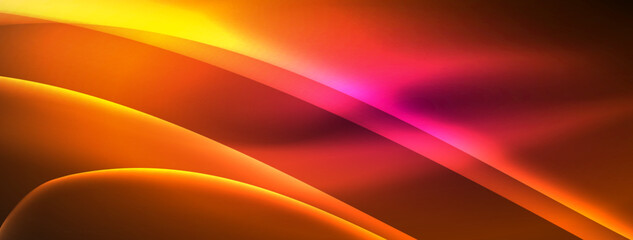 Neon light glowing waves and lines background set for wallpaper, business card, cover, poster, banner, brochure, header, website