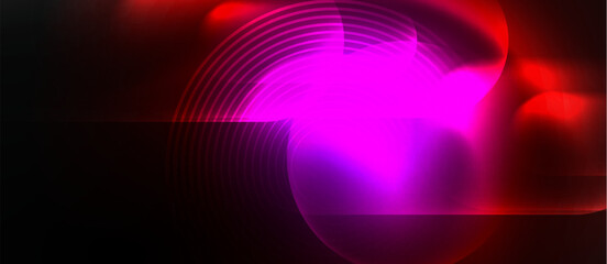 Neon magic light design. Vector Illustration For Wallpaper, Banner, Background, Card, Book Illustration, landing page