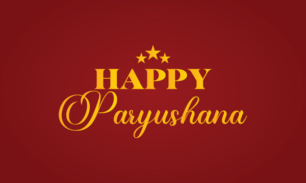 Happy Paryushana Stylish Text illustration Design