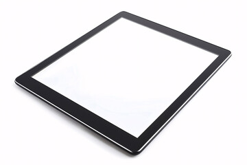 Tablet computer with blank white screen, isolated on white background, tablet pc isolated on white background, tablet mockup
