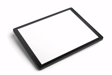 Tablet computer with blank white screen, isolated on white background, tablet pc isolated on white background, tablet mockup