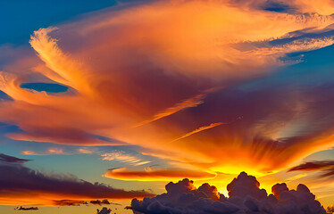 sunset in the mountains