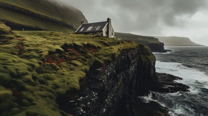 Lighthouse on the island of Streymoy, Faroe Islands