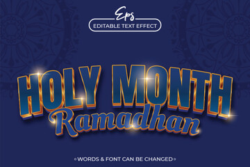 Holy month ramadhan text effect