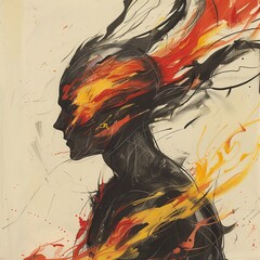 Prometheus mit Feuer, made by AI - obrazy, fototapety, plakaty