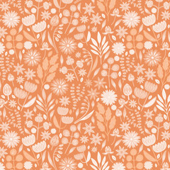 Floral Pattern Flower Blossom Spring Illustration For Fabric Textile Design Print