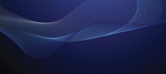 Blue abstract line background banner vector image design