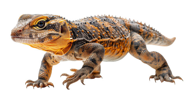 A high-resolution image capturing each scale in detail, emphasizing the iguana's adaptability and survival traits