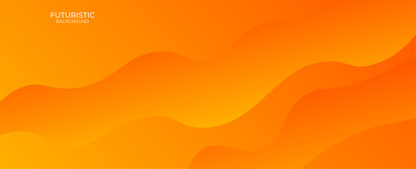 Abstract orange background with waves Abstract 3d orange papercut and topography relief. Modern graphic design element future style concept for banner, flyer, card, brochure cover. vecto illustration - obrazy, fototapety, plakaty