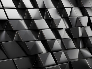 "Polished Elegance: Semigloss Tile Wallpaper with 3D Black Blocks on Adobe Stock"
"Contemporary Chic: Triangular Tile Wallpaper in High-Quality 3D Render"
"Modern Geometry: Polished Wall Background wi