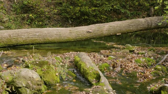 The Southern Urals, the Blue Griffin karst lake near the Zilim River.
