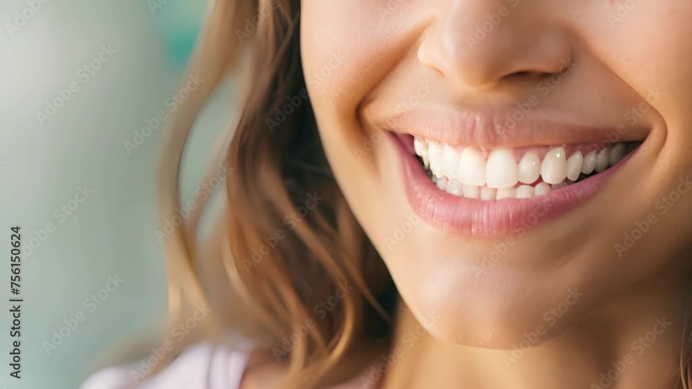 Poster a closeup of a persons face wearing a smile while using a telerehabilitation platform to participate