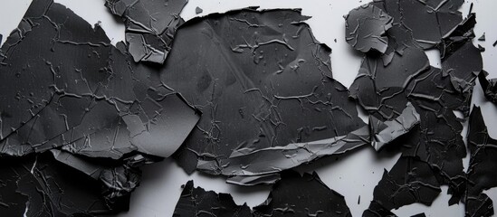 A stack of grey rocks sits on a white surface, creating a monochrome pattern. The event showcases monochrome photography, fashion accessories, and natural materials like metal rocks