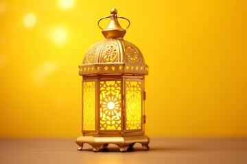 Eid mubarak and ramadan kareem greetings with islamic lantern and mosque. Eid al fitr background