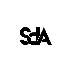 sda initial letter monogram logo design