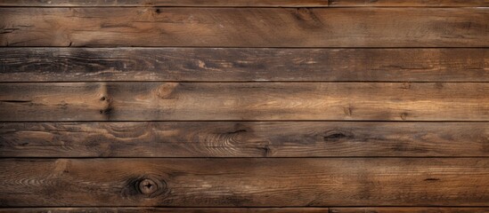 A close up of a brown hardwood plank wall with a blurred background, showcasing the intricate pattern and texture of the wood grain