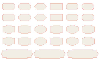 ベージュのフレームセット