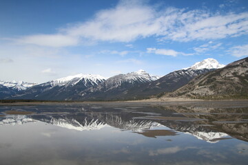 Peaks Along The Lake, Jasper National Park, Alberta