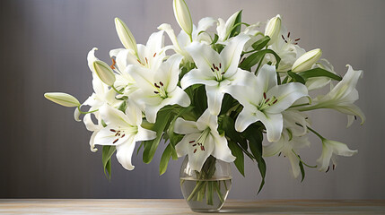 Bouquet of snowdrops in a vase